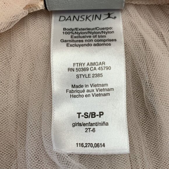 DANSKIN Ballet Tutu Skirt Girls 2-3 2T 3T Toddler Pink Pull On Tulle Satin Bows - Picture 6 of 10